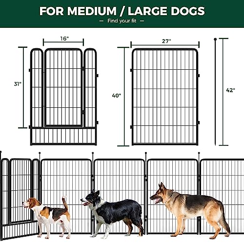 FXW Rollick Dog Playpen 32 Inch 16 Panels for Small and Medium Dogs E405995
