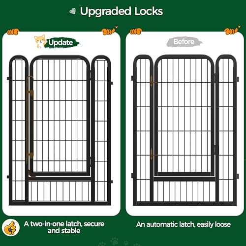 Yaheetech Dog Playpen Outdoor 40 Inch 8 Panels Metal Pet Fence I4784