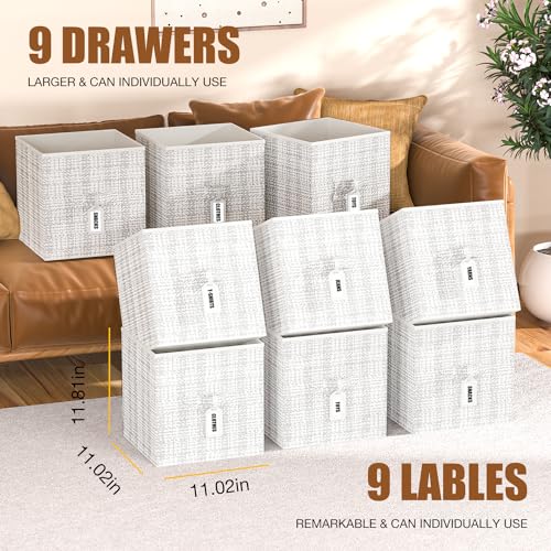 Cube Storage Organizer with 6 Printed Bins and Labels Y73983