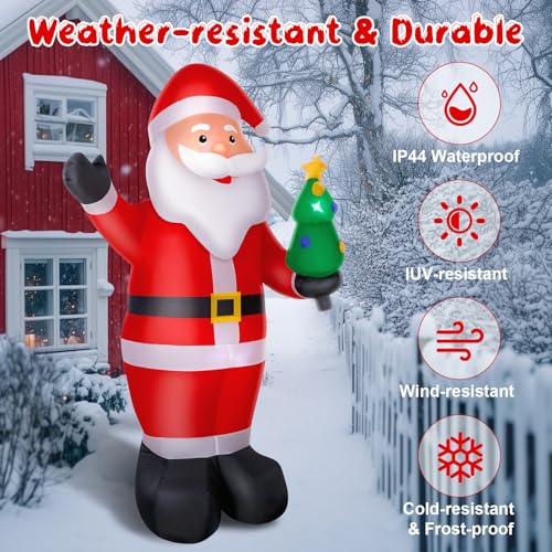 14FT Christmas Inflatable Santa Claus Outdoor Yard Decorations with LED Lights S7265