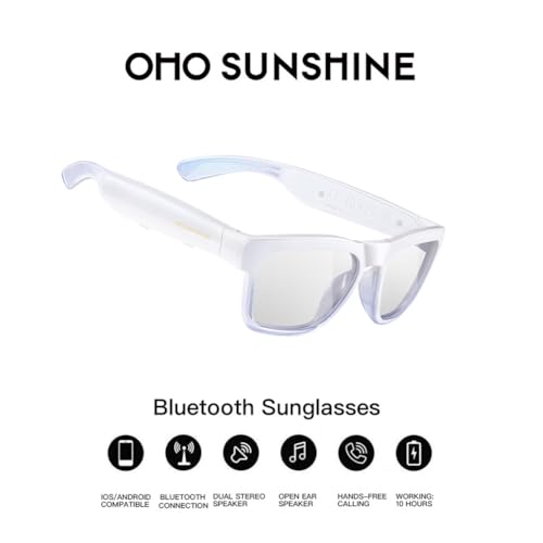OhO Smart Glasses Polarized Sunglasses with Bluetooth Speaker U712