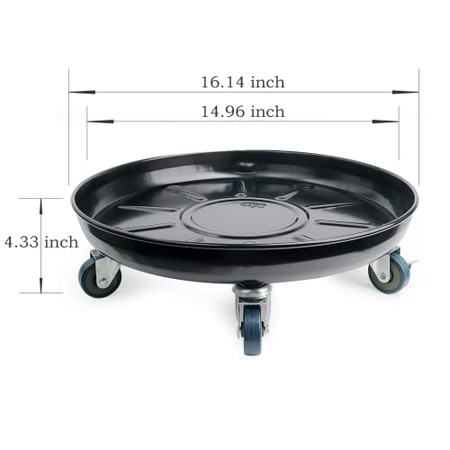 2 Pack Metal Plant Caddy with Wheels, Lockable Casters, Heavy Duty Q2424