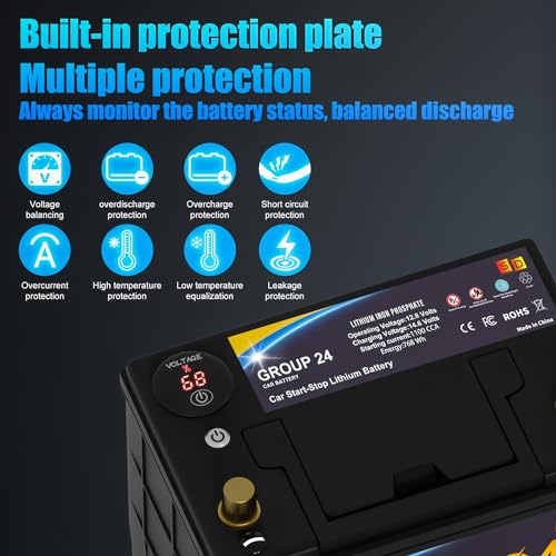 Lithium Car Battery 12.8V 576WH Group 47 LiFePO4 Starter Battery K16750