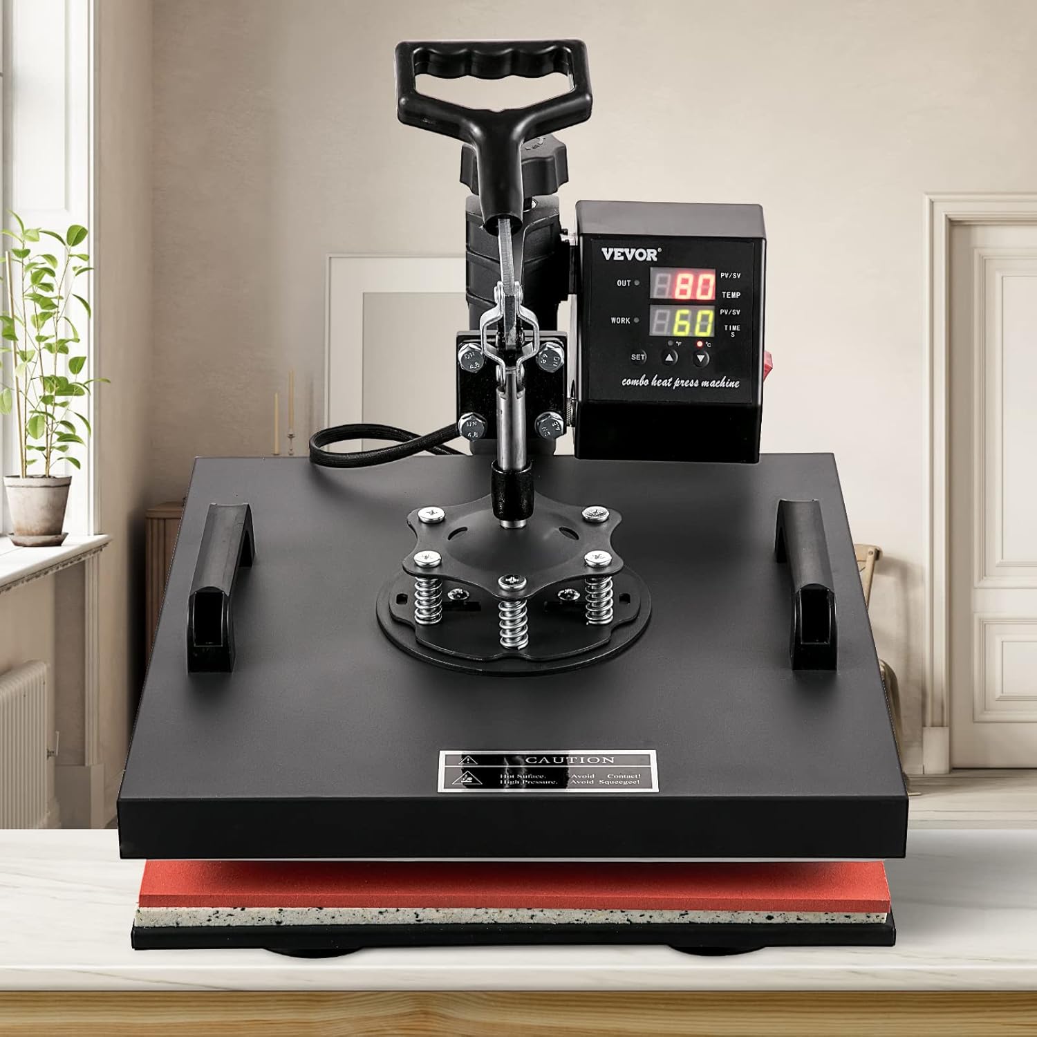 VEVOR 8 in 1 Heat Press Machine 15x15, 360° Swing Away for T Shirts, Hats & Mugs G41798