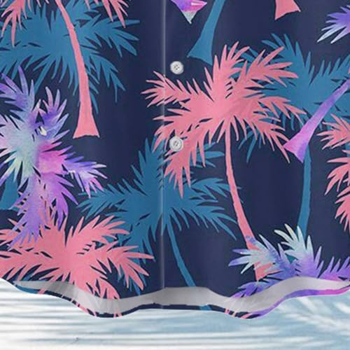 Men's Printed Hawaiian Button Down Shirt M10845