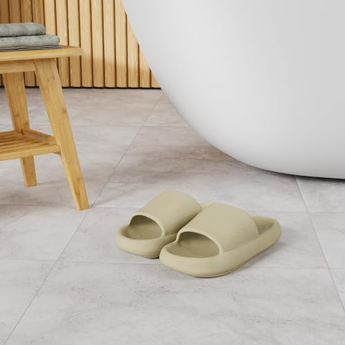 BRONAX Pillow Slippers for Women and Men, Cushioned Thick Sole B486351