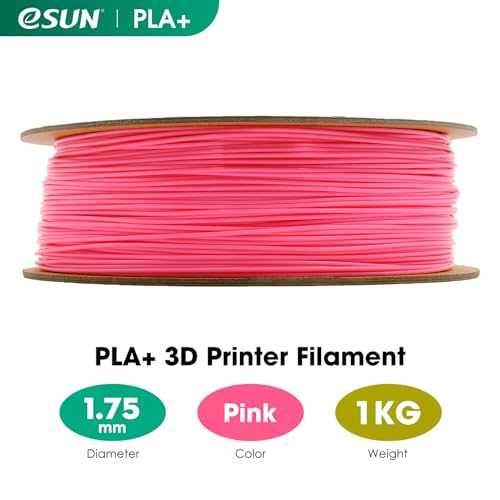 eSUN PLA+ Filament 1.75mm 3D Printer Filament, 1KG Spool, Fire Engine Red Q357