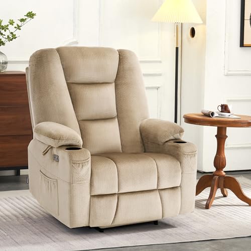 MCombo Small Power Lift Recliner Chair with Massage and Heat, Brown N356790