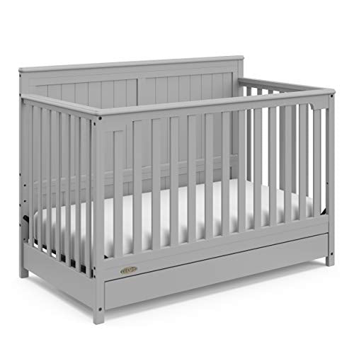 Graco Hadley 5-in-1 Convertible Crib with Drawer (White) M674
