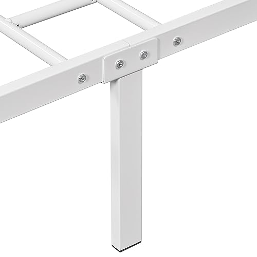 Yaheetech Classic Metal Platform Bed Frame with Victorian Headboard, Full Size Black T81083