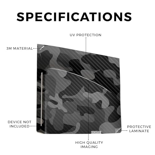 MightySkins Carbon Fiber Gaming Skin for PS5 Digital Edition Disc Drive - Black Camo S1804