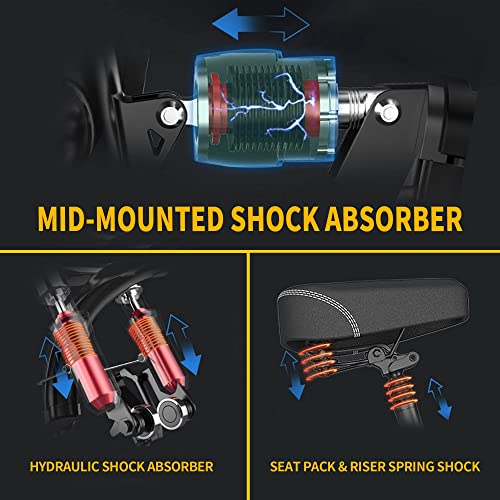 EBKAROCY Foldable Electric Bike for Adults, 400W Motor, 48V 15AH Removable Battery S109155