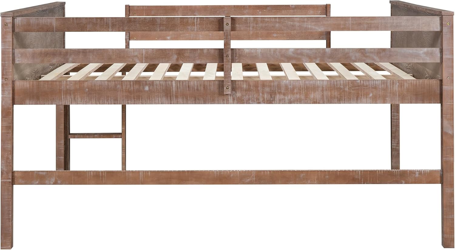 Harper & Bright Designs Twin Size Low Loft Bed for Kids with Storage and Hanging Rack G659488