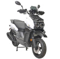 HHH motorcycle 150cc Scooter Tank 150 Scooter Moped Gas 150cc Motorcycle Fully Automatic Adult Street Bike Cvt transmission and 12 inch Aluminum Wheels ( White color )