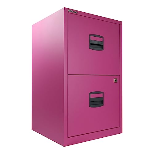 Bisley Two Drawer Steel Filing Cabinet, Steel Blue F1846