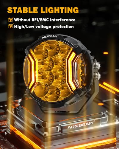 Auxbeam V-MAX Series 72W LED Pod Driving Lights with Amber DRL M188641