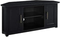 Urban Upmarket 48" Corner Tv Stand Black, 20 x 47.75 x 22 inches, Fits most TV's up to 50", Adjustable Shelving Storage, Integrated Cable Management, Modern Corner TV Stand for Living Room