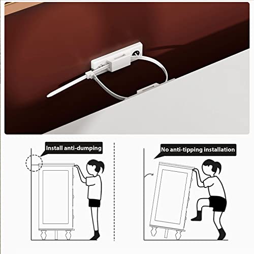 FAMAPY Chest of Drawers White Dresser with Gold Metal Handles & Wooden Legs O6797