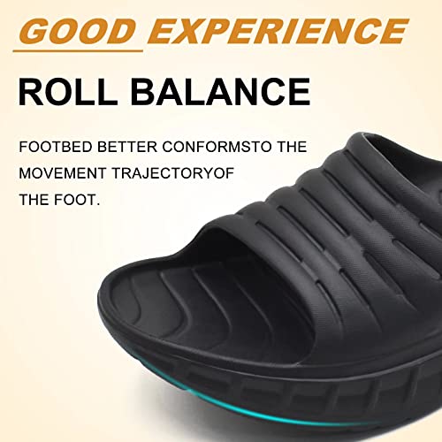 KuaiLu Men's Recovery Sandals Orthotic Cushion Open Toe Sport Slides D332788