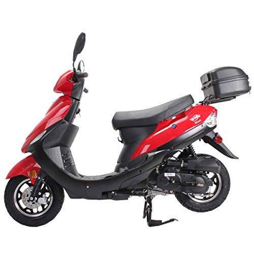 X-PRO 50cc Adult Gas Moped Motorcycle with 10" Aluminum Wheels, Black E491942