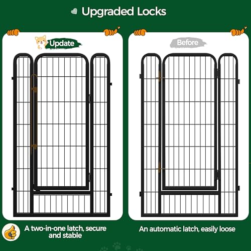 Yaheetech Dog Playpen Outdoor 40 Inch 8 Panels Metal Pet Fence I4784
