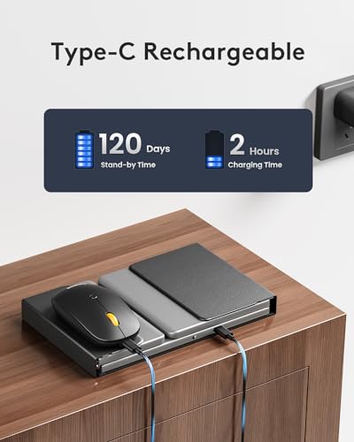 Samsers Foldable Bluetooth Keyboard and Mouse Combo, 2.4G + BT5.0, USB-C Rechargeable, for Windows Android iOS Mac OS N54454