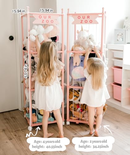 Mloong Stuffed Animal Storage, Wood Toy Organizer, Extra Large Plush Toy Cage, 54 inch R898927