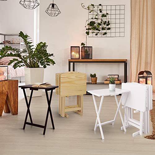 Casual Home 5 Piece Tray Table Set, Espresso U4669