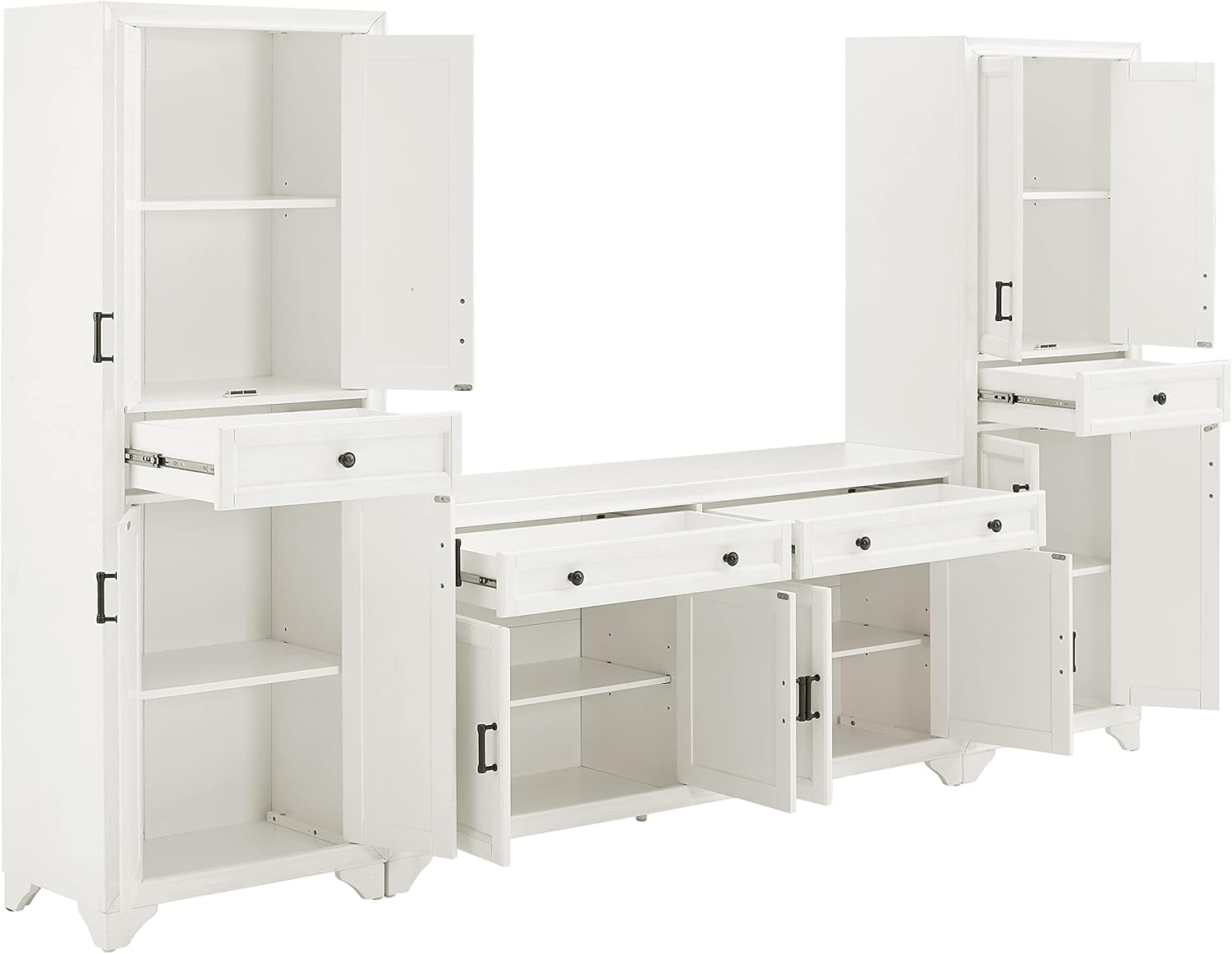 Crosley Furniture Tara 3-Piece Entertainment Set with Sideboard and 2 Storage Cabinets P4215