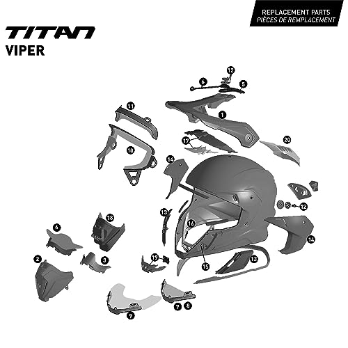 CKX Titan Original Helmet Trail and Backcountry Viper H937030