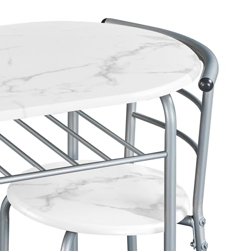 Yaheetech 3-Piece Dining Table Set with 2 Chairs, White X5971
