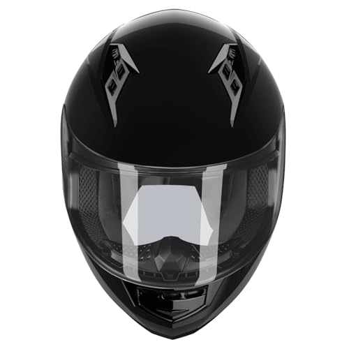 GLX GX11 Compact Motorcycle Helmet Matte Black Large Full Face Tinted Visor DOT Q2653