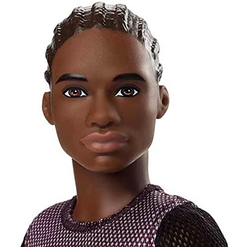 Barbie Ken Fashionistas Doll #130 with Brunette Hair, Denim Outfit M76756