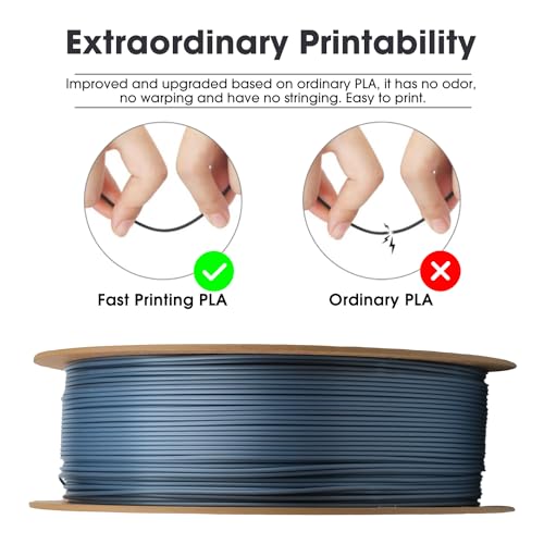 eSUN PLA Basic Filament 1.75mm, 3D Printer Filament, 1KG Spool, Black B3638