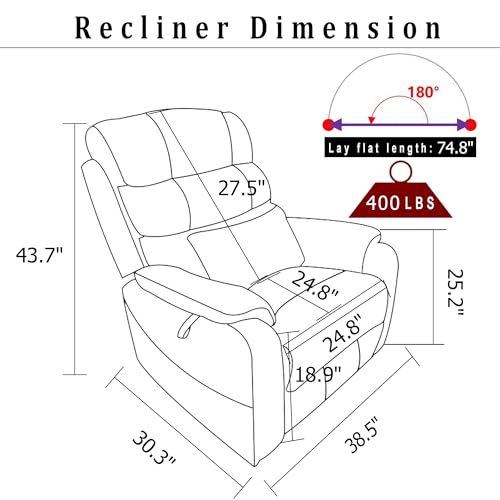 Power Lift Chair Recliner with Massage and Heat for Adults, Dual Motor H2507