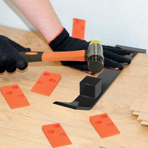 NAACOO Laminate & Vinyl Flooring Installation Kit with Tapping Block, Pull Bar, Spacers & Mallet V9148
