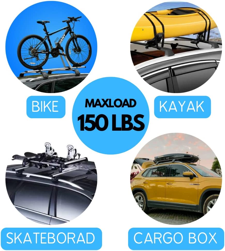 Roof Rack Cross Bars for Mitsubishi Outlander Sport 2010-2022 Aluminum W684529