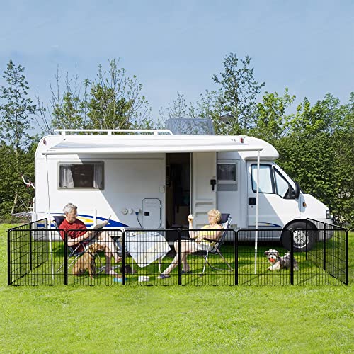 Yaheetech 8 Panels Dog Playpen, Metal 32" Dog Fence with Storage Bag S858