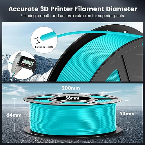 SUNLU 4kg PLA 3D Printer Filament Bundle, 1.75mm, 4 Black Spools V387