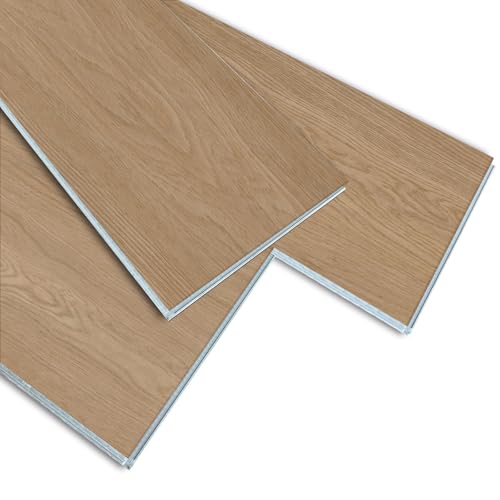 Interlocking Luxury Vinyl Flooring Wood-Look Planks SPC Rigid Core Waterproof Hickory Q852539