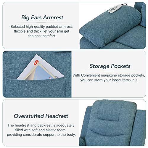 Power Lift Recliner Chair with Massage and Heat for Elderly, Beige C7169