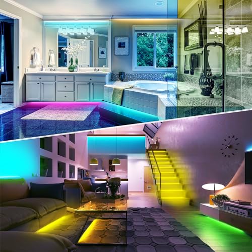 RGB LED Strip Lights 100FT with Remote & App Control for Bedroom Decor V138