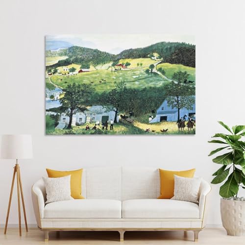 HBHULXN Artist Grandma Moses Neo Classical Art Primitivism Poster Canvas Wall Art 2 Pictures 20x30inch Unframe-style W54601