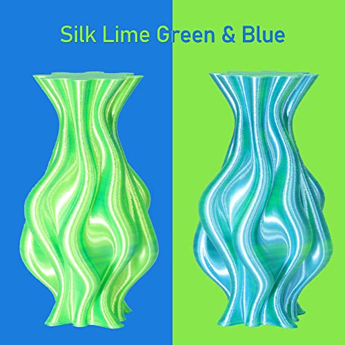 MIKA3D Bicolor Silk PLA 3D Printer Filament Bundle, 1.75mm, 6 Spools V5573