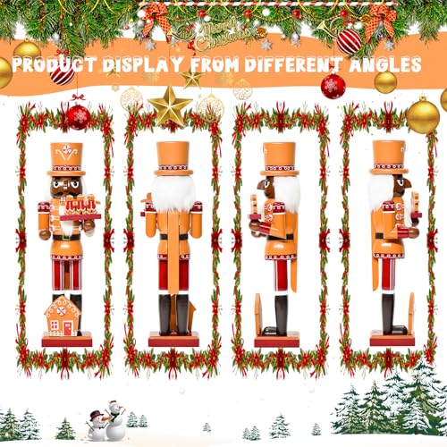 Gingerbread Nutcracker Figure 14 Inch Christmas Wooden Decor K36734