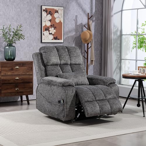 Lift Chair Recliner with Massage and Heat, Heavy Duty for Seniors, Brown V12888