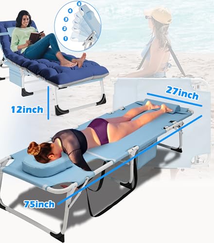 ABORON Oversized Folding Camping Cot for Adults, Double Layer 1200D, with Mat & Carrying Bag S2407