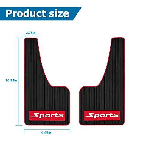 2Pcs Car Mud Flaps Splash Guards with Hardware, Black S946