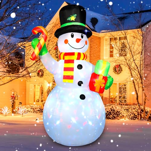 6FT Blow Up Snowman Christmas Inflatables with LED Lights J361