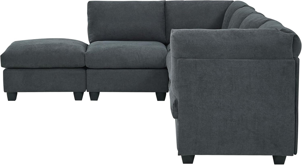 Modular Sectional Dark Gray V83616